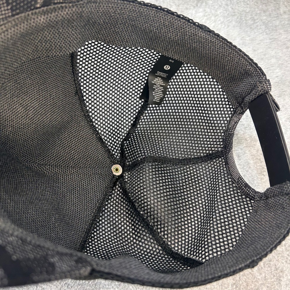 Lululemon Camo Print Unisex Black Trucker Hat Mesh Snapback OS - Picture 10 of 12